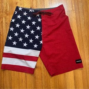 Hurley Phantom Patriot 2.0 Board Shorts. Men’s Size 28 (d4)